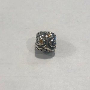 Pandora swirl citrine charm